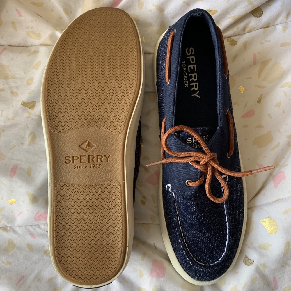 BRAND NEW Wahoo 2-Eye Knit NAVY SPERRY TOP-SIDER